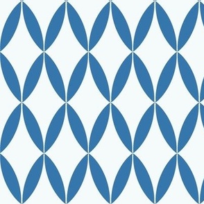 Blue and White Diamond Geometric 