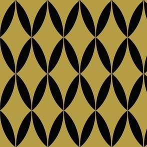 Gold and Black Diamond Geometric