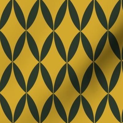 Green and Gold Diamond Geometrics