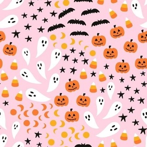 PINK candy corn and lace Halloween panty