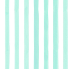 Teal watercolor stripes.