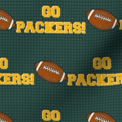 Large Scale Team Spirit Football Go Packers! Green Bay Packers Colors Cheese Yellow Gold and Forest Green