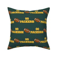 Large Scale Team Spirit Football Go Packers! Green Bay Packers Colors Cheese Yellow Gold and Forest Green