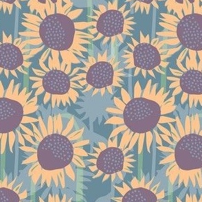 cut paper sunflowers colorway 5 4 inch
