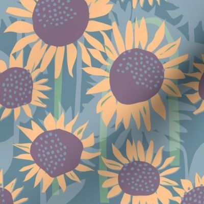 cut paper sunflowers colorway 5 8 inch