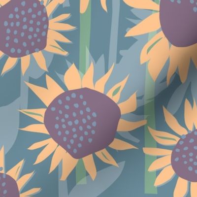 cut paper sunflowers colorway 5 12 inch