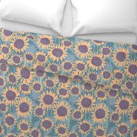 cut paper sunflowers colorway 5 12 inch