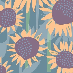 cut paper sunflowers colorway 5 24 inch