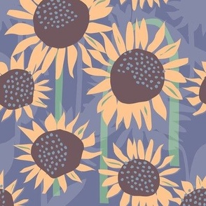 cut paper sunflowers colorway 6 8 inch