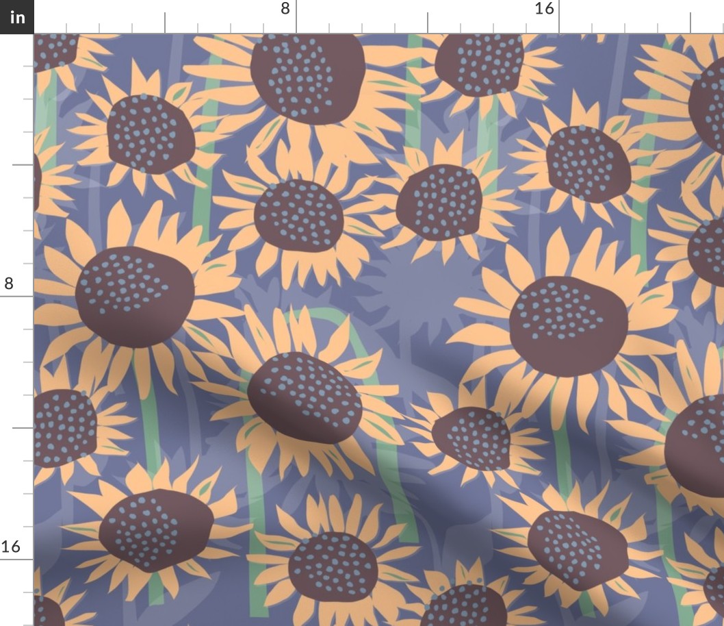 cut paper sunflowers colorway 6 12 inch