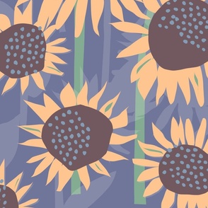 cut paper sunflowers colorway 6 24 inch