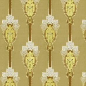 Golden ornate Art Nouveau stripes 