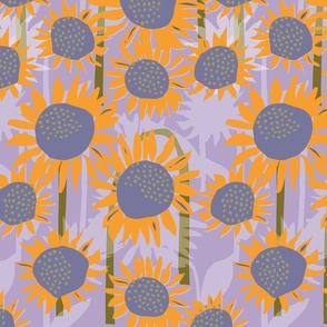 cut paper sunflowers colorway 8 12 inch