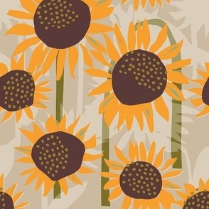 cut paper sunflowers colorway 7 8 inch