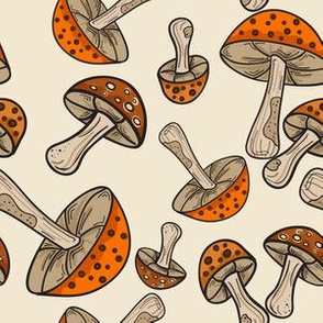 Scattered Mushroom Pattern