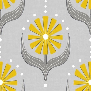 Retro Daisy | LG Scale | Yellow, Gray, White