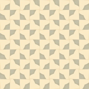 hessian and beige odd squares / small