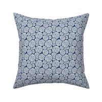 Bed Of Urchins - Nautical Sea Urchins - Navy Blue White Small