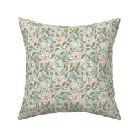 Victorian Floral Pastel - Small - Aqua