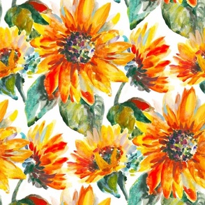 Sunflower fantasy white