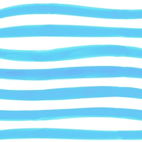 Blue cyan watercolor waves