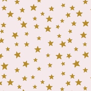 Gold Stars on Pale Pink - medium