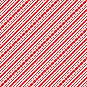 Candy Cane Diagonal Stripe 2x2