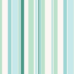 Blue, White and Green Geometric Stripe