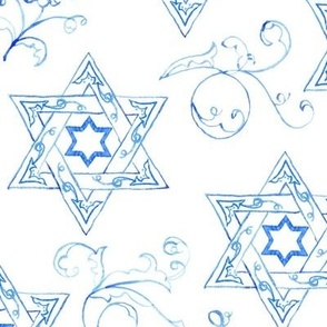 Hand-Painted Star of David - Large