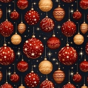 Red & Gold Christmas Ornaments - small