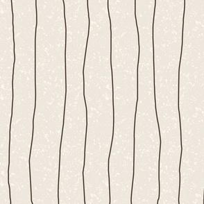 Midi - Simple, Hand Drawn Stripe on a Rocky Textured Background - Earth Tones of Beige, Sand & Ecru