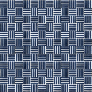 Basket Weave Tiles - Cobalt Blue - Medium Scale