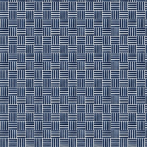 Basket Weave Tiles - Cobalt Blue - Small Scale