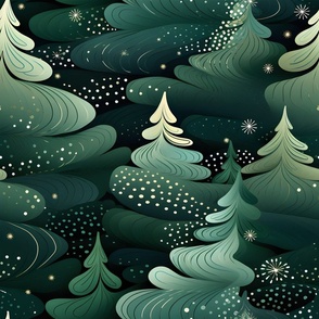 Abstract Christmas Trees - large