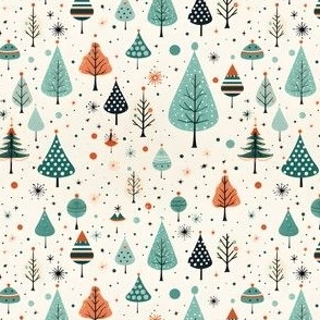Christmas Forest on Cream - small