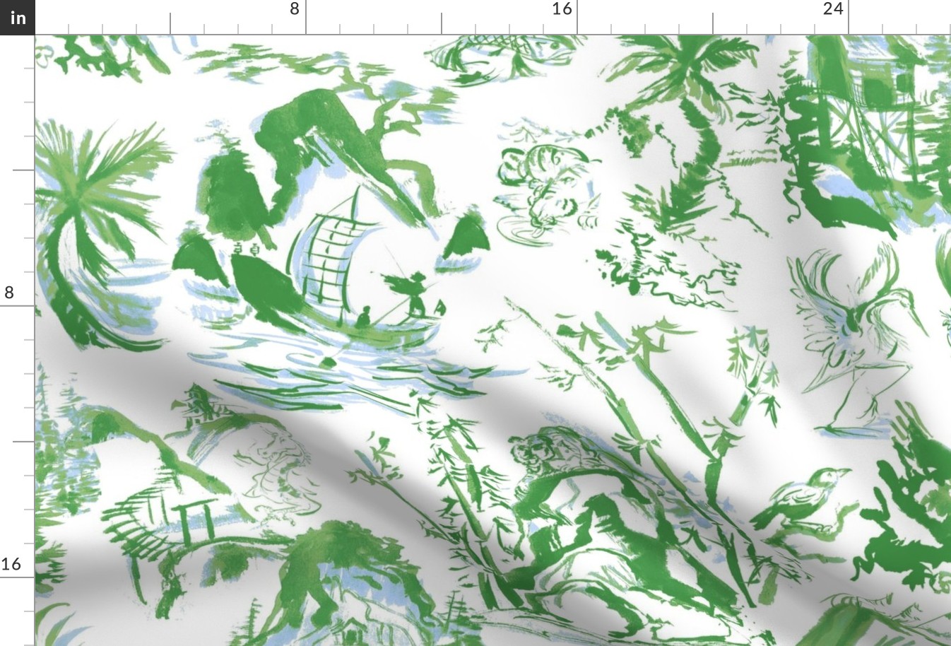 John's Toile Greens and blue copy