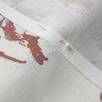 John's Toile Garrison Red and INDIGO ON CREAM