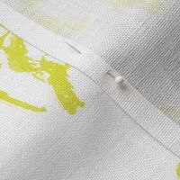 John's Toile Citron on White