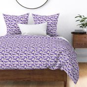 Textured Dark Violet Whales | Light striped background