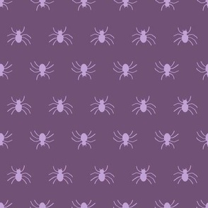 purple spiders in midnight sky