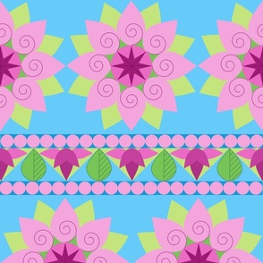 Egg pattern in pink, green, and blue