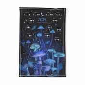 2024 Enchanting Mushroom Lunar Calendar Wall Hanging