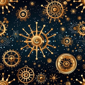 Golden Steampunk Pattern II