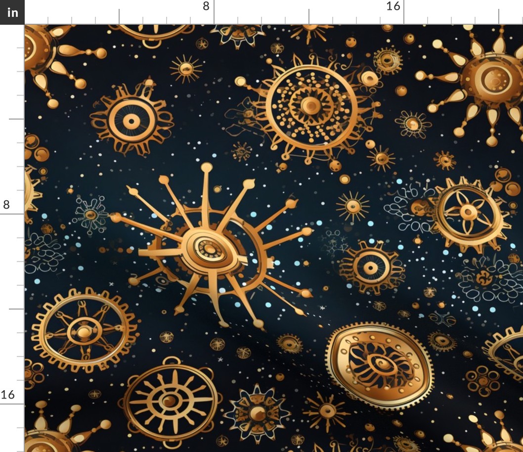 Golden Steampunk Pattern II