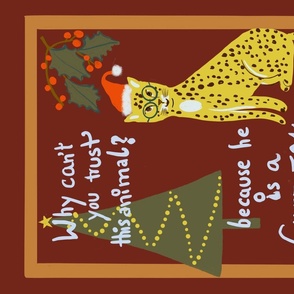 Christmas Chee-tah  Witty Word Play  Wallhanging