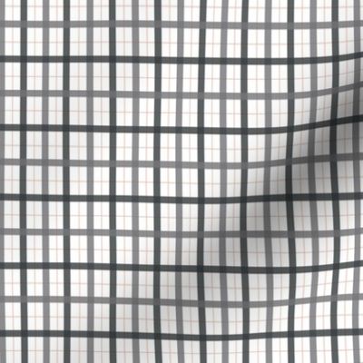 windowpane check - medium - pink and grey 