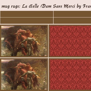 mug rugs: La Belle Dam Sans Merci