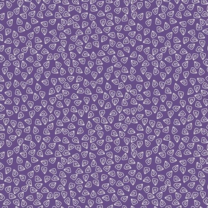 Ditsy Leaves | Mystical Grape Purple | non directional | 12 inch