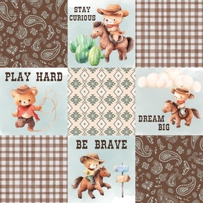 Cowboy Teddy Bear Quilt Layout