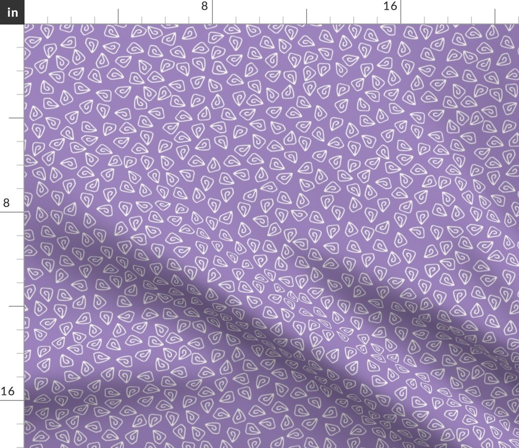 Ditsy Leaves | crocus petal purple | non directional | 12 inch